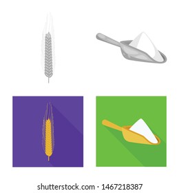 Isolated object of agriculture and farming sign. Collection of agriculture and plant vector icon for stock.