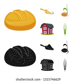 Isolated object of agriculture and farming symbol. Collection of agriculture and plant  vector icon for stock.