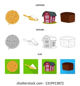 Isolated object of agriculture and farming symbol. Collection of agriculture and plant  vector icon for stock.