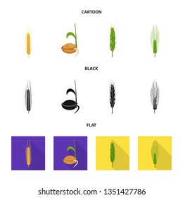 Isolated object of agriculture and farming symbol. Set of agriculture and plant  stock symbol for web.