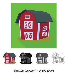 Isolated object of agriculture and farming symbol. Set of agriculture and plant  vector icon for stock.