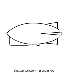 Isolated object of airship and dirigible icon. Web element of airship and balloon stock symbol for web.