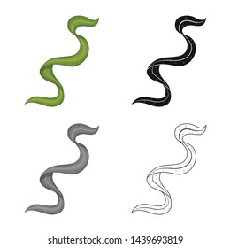 Isolated object of algae and spiral icon. Set of algae and natural stock vector illustration.