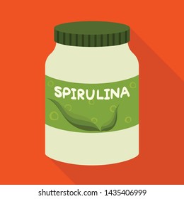 Isolated object of algae and supplement icon. Set of algae and ingredient stock symbol for web.
