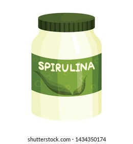 Isolated object of algae and supplement sign. Collection of algae and ingredient stock vector illustration.