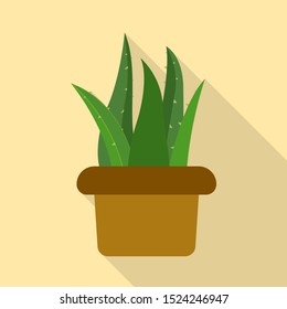 Isolated object of aloe and pot icon. Graphic of aloe and cactus vector icon for stock.
