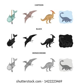 Isolated object of animal and character icon. Collection of animal and ancient  stock symbol for web.