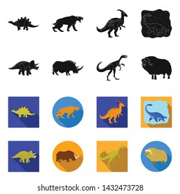 Isolated object of animal and character logo. Collection of animal and ancient vector icon for stock.