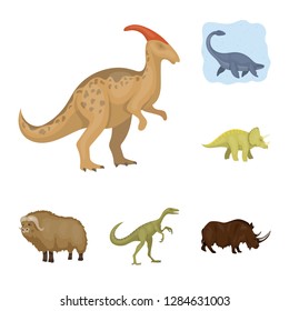 Isolated object of animal and character sign. Set of animal and ancient  stock symbol for web.