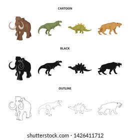 Isolated object of animal and character sign. Set of animal and ancient stock symbol for web.