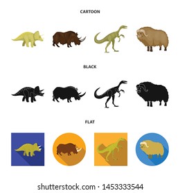 Isolated object of animal and character symbol. Collection of animal and ancient vector icon for stock.