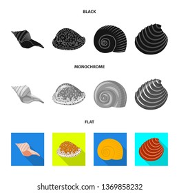 Isolated object of animal and decoration icon. Set of animal and ocean stock symbol for web.