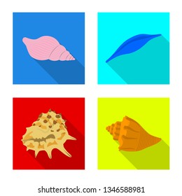 Isolated object of animal and decoration logo. Collection of animal and ocean vector icon for stock.