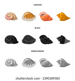 Isolated object of animal and decoration logo. Collection of animal and ocean stock symbol for web.