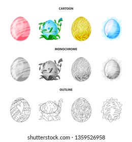 Isolated object of animal and prehistoric icon. Collection of animal and cute  stock vector illustration.