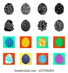 Isolated object of animal and prehistoric icon. Collection of animal and cute  stock vector illustration.