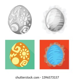 Isolated object  animal and prehistoric icon. Set  animal and cute  stock vector illustration.