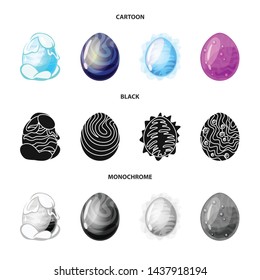 Isolated object of animal and prehistoric icon. Set of animal and cute stock vector illustration.