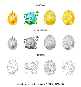 Isolated object of animal and prehistoric logo. Set of animal and cute  stock vector illustration.