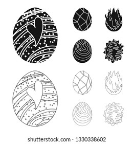Isolated object of animal and prehistoric logo. Collection of animal and cute  stock vector illustration.