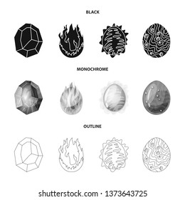 Isolated object of animal and prehistoric logo. Set of animal and cute  vector icon for stock.