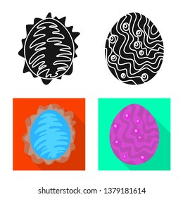 Isolated object of animal and prehistoric logo. Collection of animal and cute  vector icon for stock.