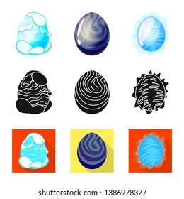 Isolated object of animal and prehistoric sign. Collection of animal and cute  vector icon for stock.