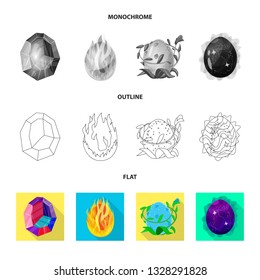 Isolated object of animal and prehistoric symbol. Set of animal and cute  stock symbol for web.