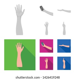 Isolated object of and animated sign. Set of and brachioplasty stock symbol for web.