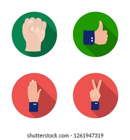 Isolated object of animated and thumb icon. Set of animated and gesture vector icon for stock.