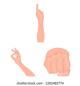 Isolated object of animated and thumb icon. Set of animated and gesture vector icon for stock.