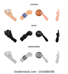 Isolated object of animated and thumb icon. Set of animated and gesture stock symbol for web.