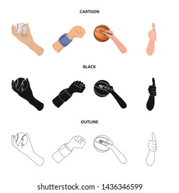 Isolated object of animated and thumb icon. Set of animated and gesture vector icon for stock.
