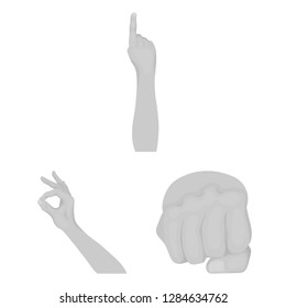 Isolated object of animated and thumb logo. Collection of animated and gesture stock symbol for web.