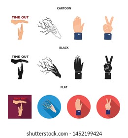 Isolated object of animated and thumb logo. Collection of animated and gesture stock symbol for web.