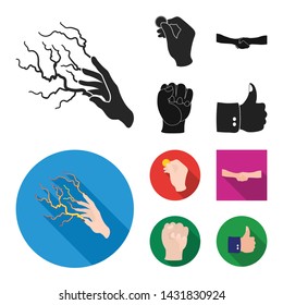 Isolated object of animated and thumb sign. Set of animated and gesture stock symbol for web.