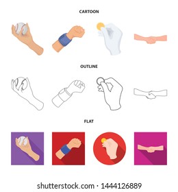Isolated object of animated and thumb sign. Collection of animated and gesture stock symbol for web.