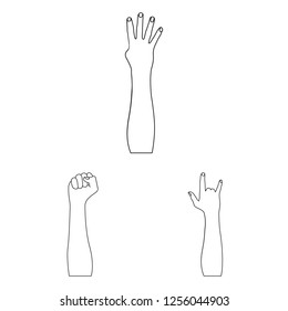 Isolated object of animated and thumb symbol. Collection of animated and gesture stock symbol for web.