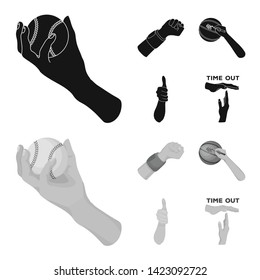 Isolated object of animated and thumb symbol. Set of animated and gesture vector icon for stock.