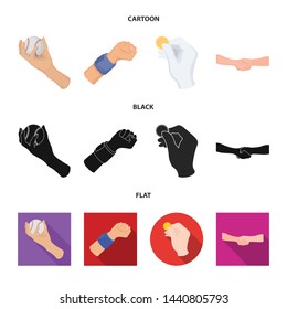 Isolated object of animated and thumb symbol. Collection of animated and gesture stock symbol for web.