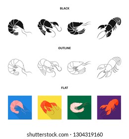 Isolated object of appetizer and ocean symbol. Set of appetizer and delicacy vector icon for stock.