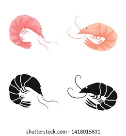 Isolated object of appetizer and ocean symbol. Set of appetizer and delicacy stock symbol for web.