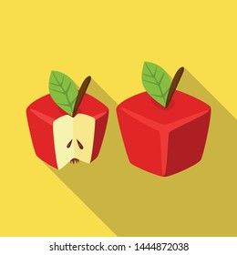 Isolated object of apple and gmo symbol. Set of apple and fresh stock vector illustration.