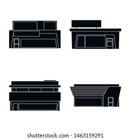 Isolated object of architecture and cityscape symbol. Set of architecture and supermarket vector icon for stock.