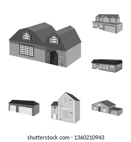 Isolated object of architecture and estate icon. Collection of architecture and housing vector icon for stock.