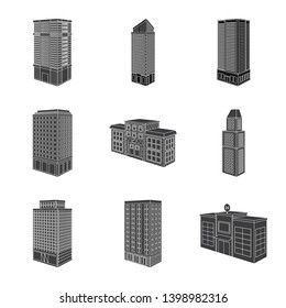 Isolated object of architecture and estate icon. Collection of architecture and build stock symbol for web.