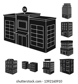 Isolated object of architecture and estate logo. Set of architecture and build stock symbol for web.