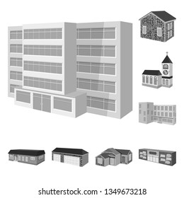 Isolated object of architecture and estate symbol. Set of architecture and housing vector icon for stock.