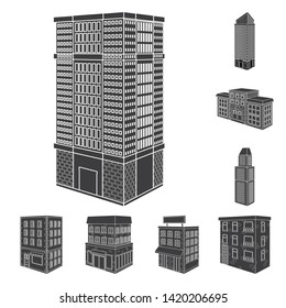 Isolated object of architecture and estate symbol. Collection of architecture and build stock symbol for web.
