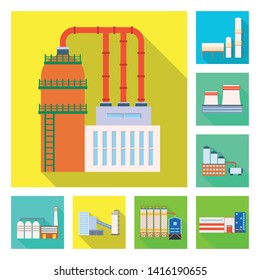 Isolated object of architecture and technology logo. Collection of architecture and building vector icon for stock.